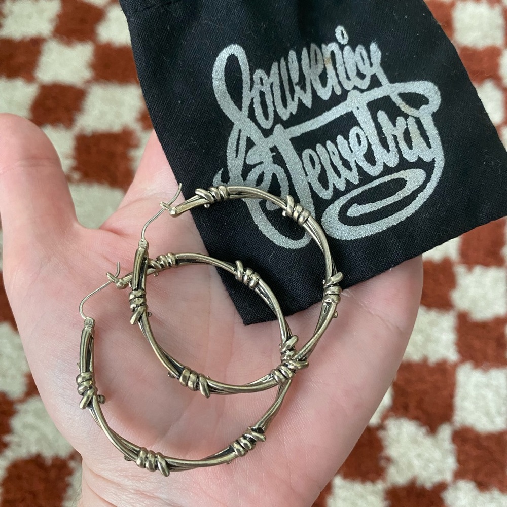 Philly based ‘Souvenir Jewelry’ Brand Barbed Wire Earrings